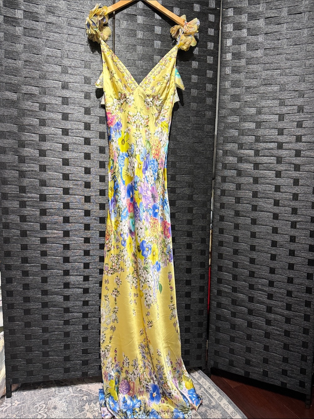 Camilla Yellow Floral V-Neck Maxi Dress - Picture 4 of 11